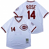 Reds 14 Pete Rose White 1976 Throwback Jersey,baseball caps,new era cap wholesale,wholesale hats